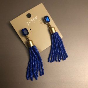 J Crew beaded tassel earrings.